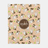 Jack Russell Hunde pfirsichfarben oder jede belieb Fleecedecke (Vorderseite)