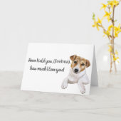 Jack Russell, ich Liebe Sie, grüßen Karte (Gelbe Blume)