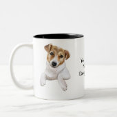 Jack Russell, ich Liebe Sie, Zweifarbige Tasse (Links)