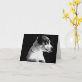 Jack Russell im Gedanken Karte (Gelbe Blume)
