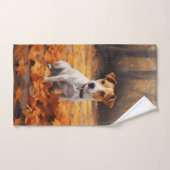 Jack Russell im Herbst Leaves Fall Inspiriert Badhandtuch Set (Handtuch)