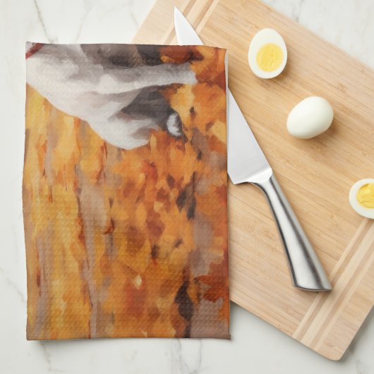 Jack Russell im Herbst Leaves Fall Inspiriert Geschirrtuch