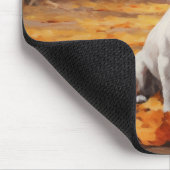 Jack Russell im Herbst Leaves Fall Inspiriert Mousepad (Ecke)