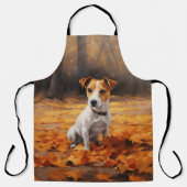 Jack Russell im Herbst Leaves Fall Inspiriert Schürze (Vorderseite)
