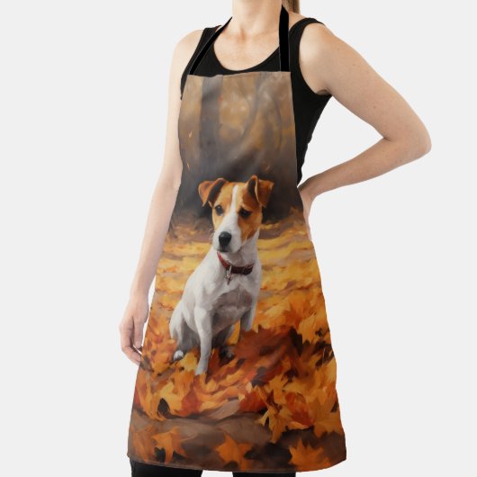 Jack Russell im Herbst Leaves Fall Inspiriert Schürze (InSitu)