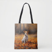 Jack Russell im Herbst Leaves Fall Inspiriert Tasche (Vorderseite)