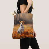 Jack Russell im Herbst Leaves Fall Inspiriert Tasche (Von Nahem)