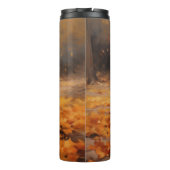 Jack Russell im Herbst Leaves Fall Inspiriert Thermosbecher (Rückseite)