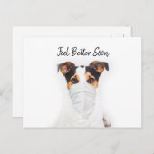 Jack Russell in Bandana Maske wird gut Postkarte (Vorne/Hinten)