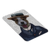 Jack Russell in Boater 2 Magnet (Rechte Seite)