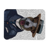 Jack Russell in Boater 2 Magnet (Horizontal)
