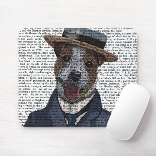 Jack Russell in Boater 2 Mousepad (Mit Mouse)