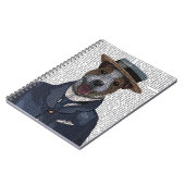 Jack Russell in Boater 2 Notizblock (Linke Seite)