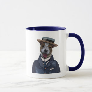 Jack Russell in Boater 2 Tasse