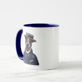 Jack Russell in Boater 2 Tasse (Vorderseite Links)