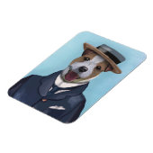 Jack Russell in Boater Magnet (Linke Seite)