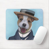 Jack Russell in Boater Mousepad (Mit Mouse)