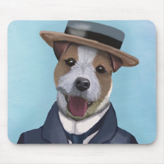 Jack Russell in Boater Mousepad (Vorne)