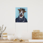 Jack Russell in Boater Poster (Küche)