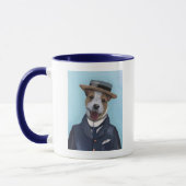 Jack Russell in Boater Tasse (Links)
