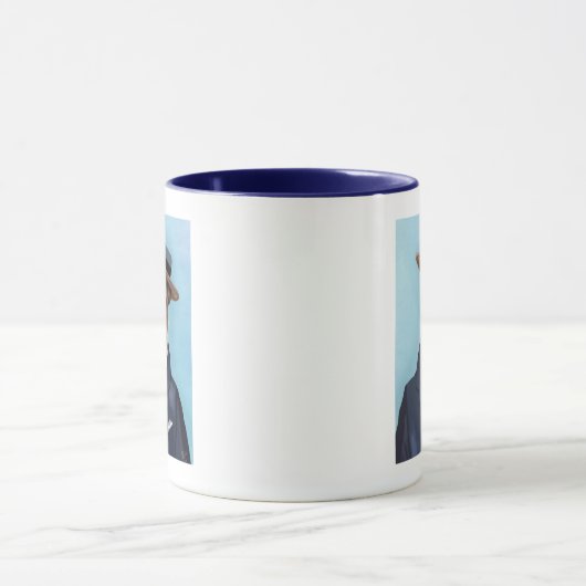 Jack Russell in Boater Tasse (Zentrum)
