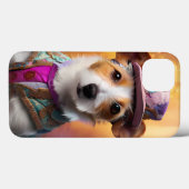 Jack Russell in farbenfrohen Kostümen Case-Mate iPhone Hülle (Rückseite (Horizontal))