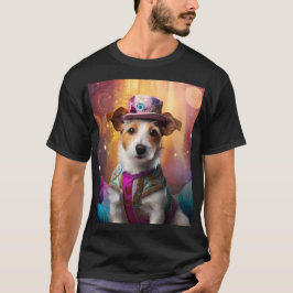 Jack Russell in farbenfrohen Kostümen T-Shirt