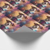 Jack Russell in lebendiger Kostüm Geschenkpapier (Ecke)
