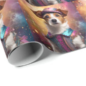 Jack Russell in lebendiger Kostüm Geschenkpapier (Rolleneckpunkt)