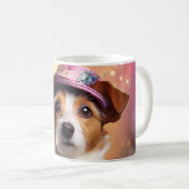 Jack Russell in lebendiger Kostüm Kaffeetasse (VorderseiteRechts)