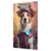 Jack Russell in lebendiger Kostüm Klemmbrett (Links)