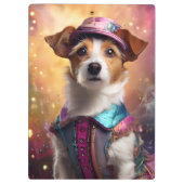 Jack Russell in lebendiger Kostüm Klemmbrett (Rückseite)