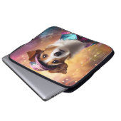 Jack Russell in lebendiger Kostüm Laptopschutzhülle (Vorne Knopf)