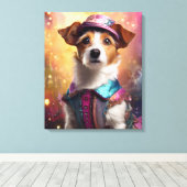 Jack Russell in lebendiger Kostüm Leinwanddruck (Insitu (Holzboden))
