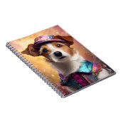 Jack Russell in lebendiger Kostüm Notizblock (Rechte Seite)