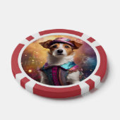 Jack Russell in lebendiger Kostüm Pokerchips (Einzeln)