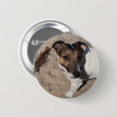 Jack Russell klein Hund Button (Vorne & Hinten)