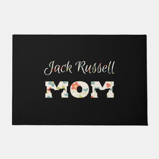 Jack Russell Mama Langärmelfrauen Fußmatte (Vorderseite)
