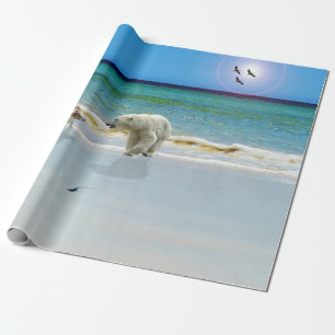 Jack Russell Meet Polar Bear, Wrapping Paper Geschenkpapier