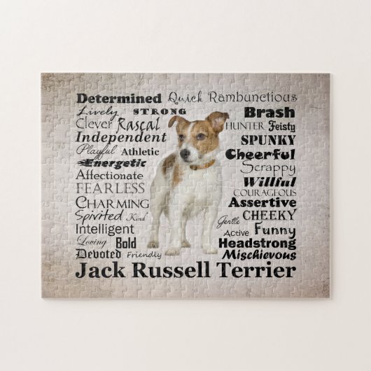 Jack-Russell-Merkmal-Puzzlespiel Puzzle (Horizontal)