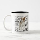 Jack-Russell-Merkmal-Tasse Zweifarbige Tasse (Links)