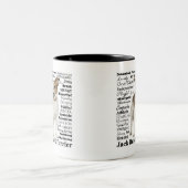 Jack-Russell-Merkmal-Tasse Zweifarbige Tasse (Mittel)