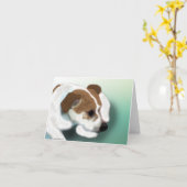 Jack-Russell-Mischung Karte (Gelbe Blume)