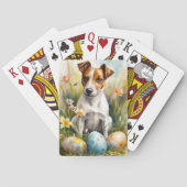 Jack Russell mit Ostereiern Spielkarten (Rückseite)
