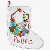 Jack Russell mit seinem Weihnachtskranz  Kleiner Weihnachtsstrumpf (Vorderseite)