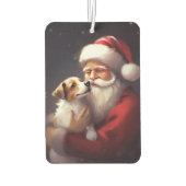 Jack Russell mit Weihnachtsmann Weihnachten Autolufterfrischer (Rückseite)