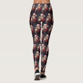 Jack Russell mit Weihnachtsmann Weihnachten Leggings (Rückseite)