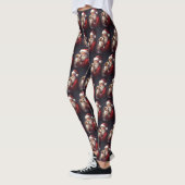 Jack Russell mit Weihnachtsmann Weihnachten Leggings (Links)