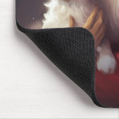 Jack Russell mit Weihnachtsmann Weihnachten Mousepad (Ecke)