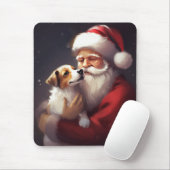 Jack Russell mit Weihnachtsmann Weihnachten Mousepad (Mit Mouse)
